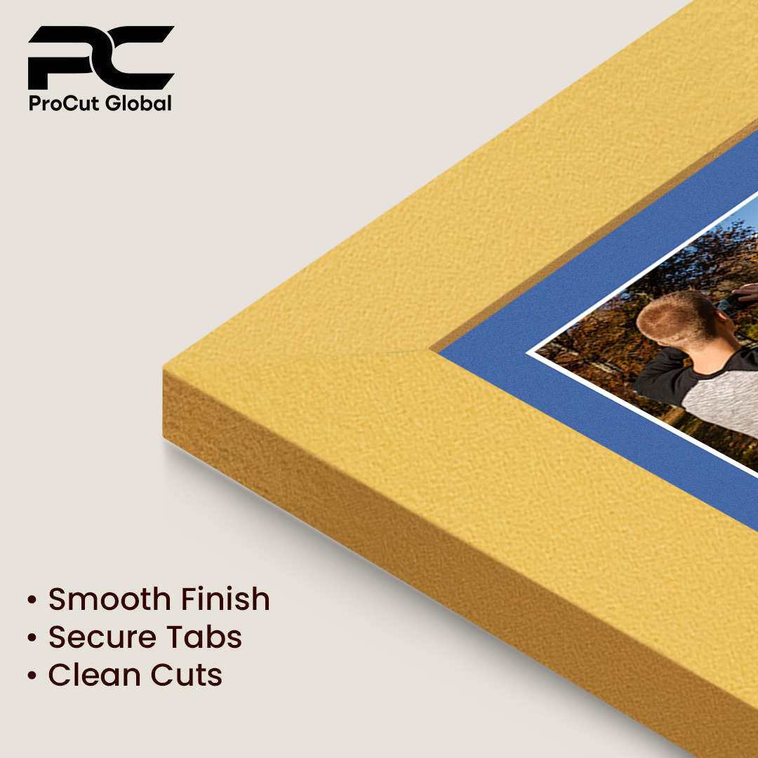 20x14" Modern Gold Multi Aperture Photo Frame - Fits A4 (x2) Photos | Collage Frame thumbnail 7