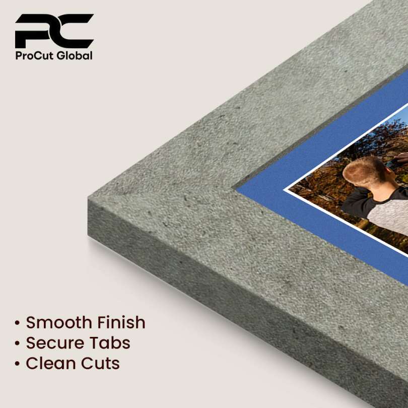 20x14" Grey Marble Modern Multi Aperture Photo Frame - Fits A4 (x2) Photos | Collage Frame thumbnail 7
