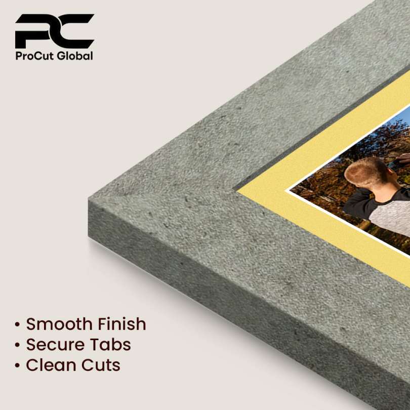 20x14" Grey Marble Modern Multi Aperture Photo Frame Holds A4 (x2) Photos With Primrose Mount | Modern Collage Frame thumbnail 7