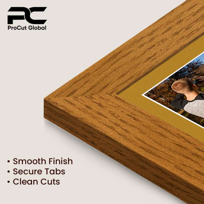 20x14" Modern Oak Multi Aperture Photo Frame - Fits A4 (x2) Photos | Collage Frame thumbnail 7