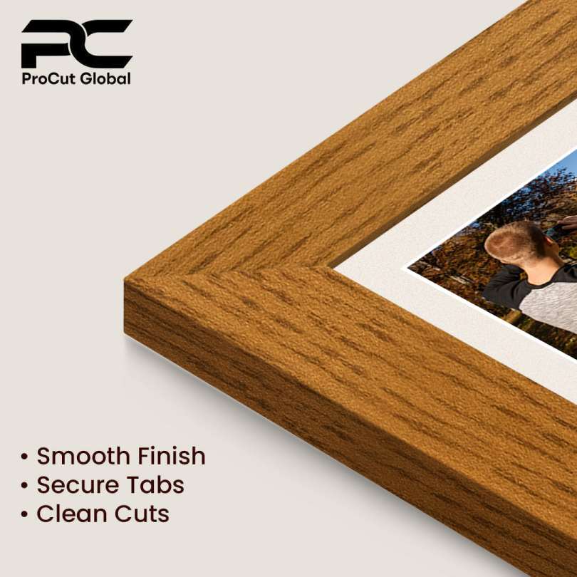 20x14" Oak Modern Multi Aperture Photo Frame - Fits A4 (x2) Photos | Collage Frame thumbnail 7