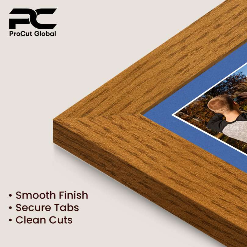 20x14" Modern Oak Multi Aperture Photo Frame - Fits A4 (x2) Photos | Collage Frame thumbnail 7