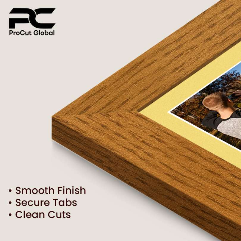 20x14" Oak Modern Multi Aperture Photo Frame - Fits A4 (x2) Photos | Collage Frame thumbnail 7