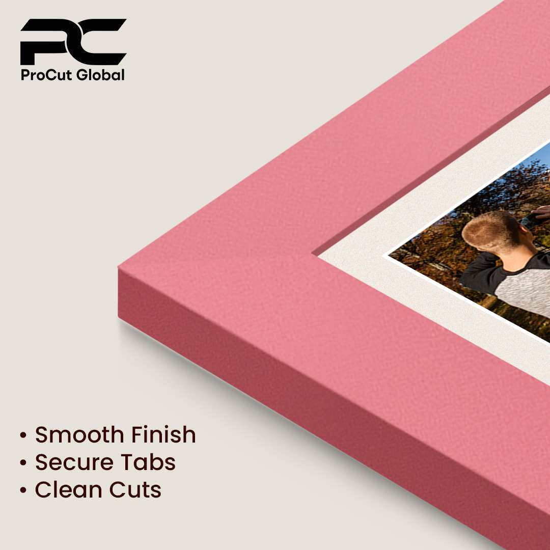20x14" Pastel Pink Modern Multi Aperture Photo Frame Holds A4 (x2) Photos With Antique White Mount | Modern Collage Frame thumbnail 7