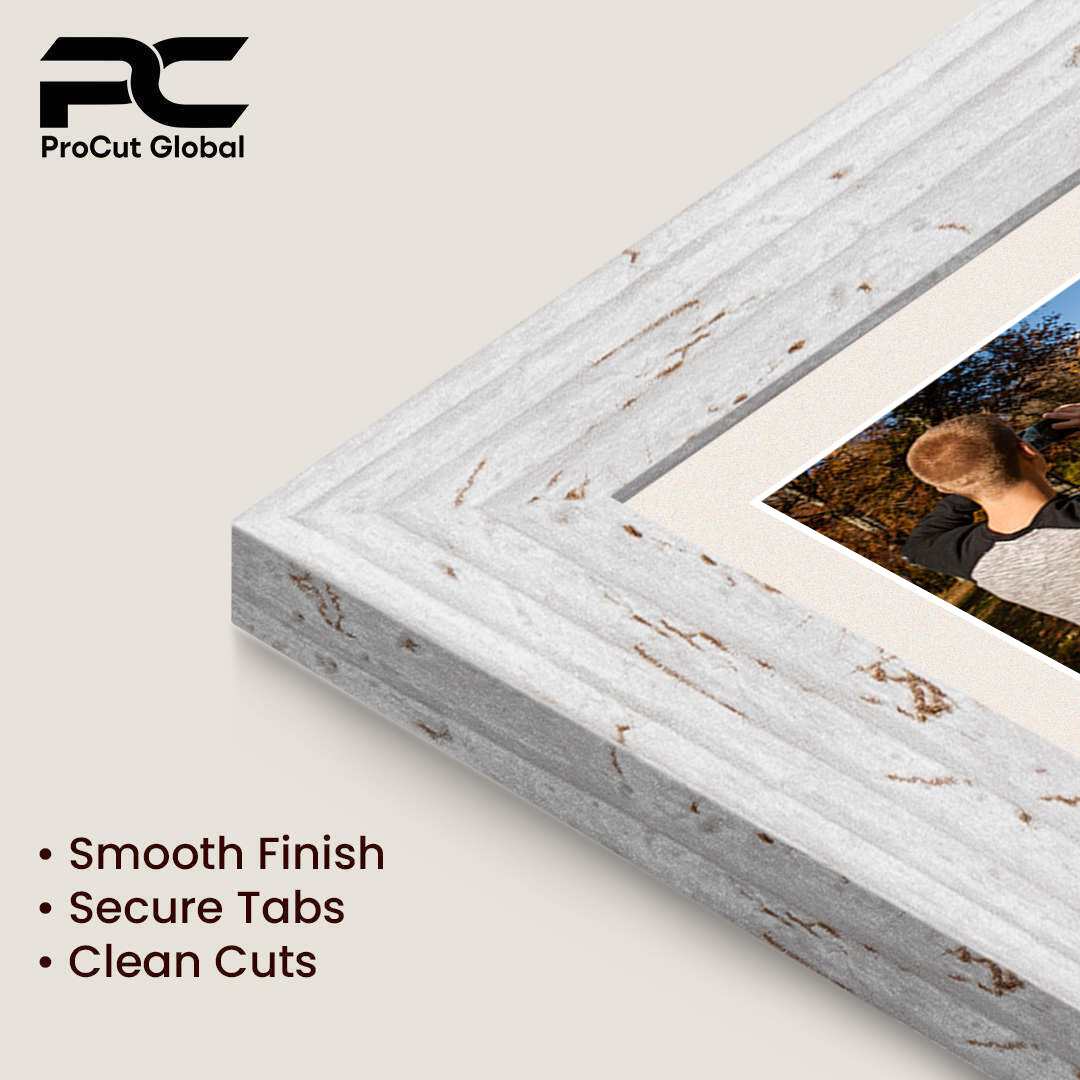 20x14" White Rustic Modern Multi Aperture Photo Frame - Fits A4 (x2) Photos | Collage Frame thumbnail 7