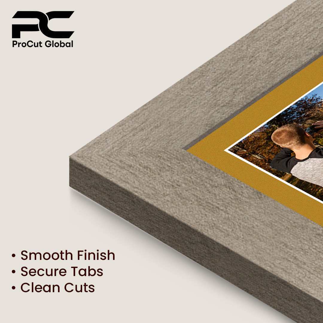 26x8" Aluminium Modern Multi Aperture Photo Frame Holds 6x4" (x5) Photos With Antique Gold Mount | Modern Collage Frame thumbnail 7