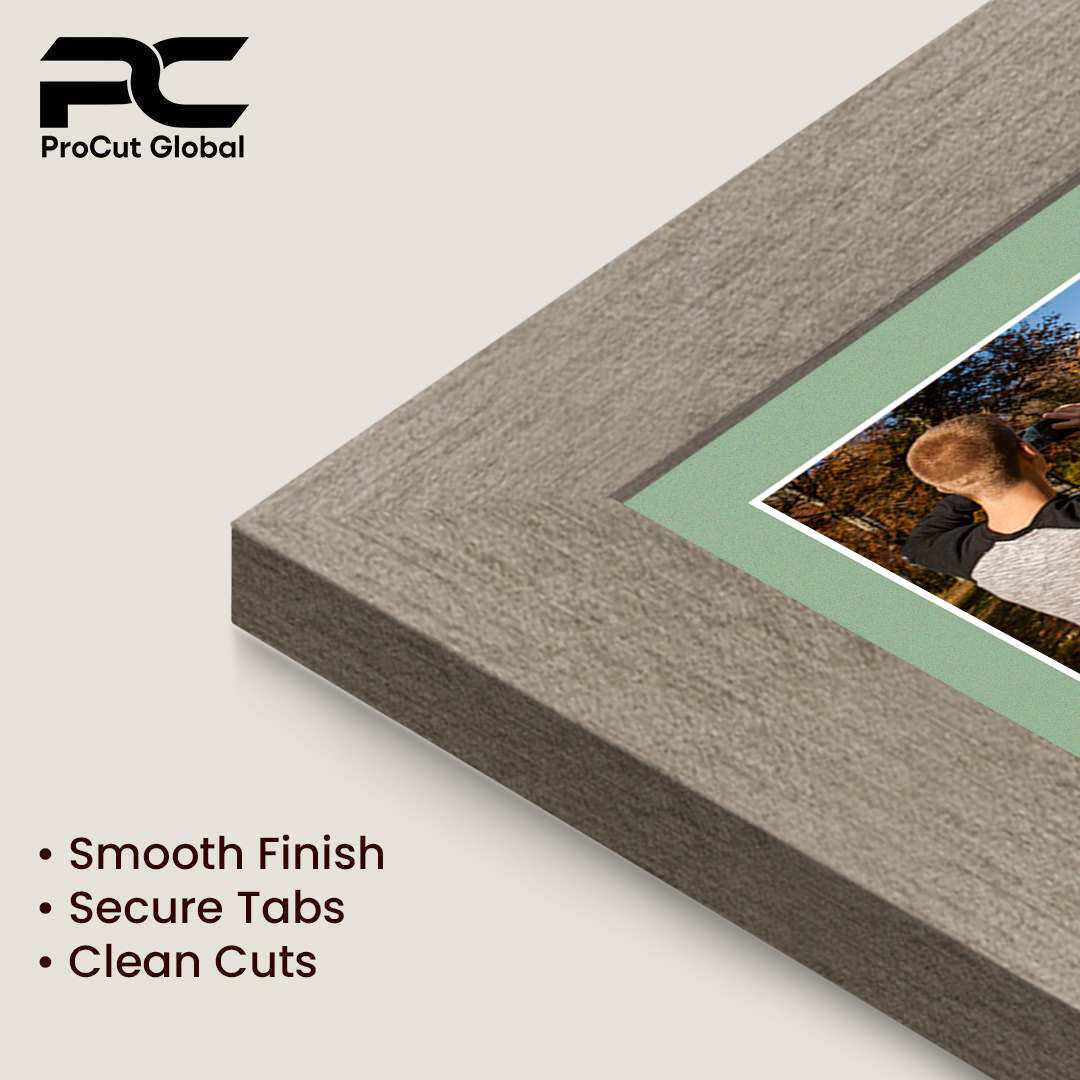 26x8" Aluminium Modern Multi Aperture Photo Frame Holds 6x4" (x5) Photos With Sage Green Mount | Modern Collage Frame thumbnail 7