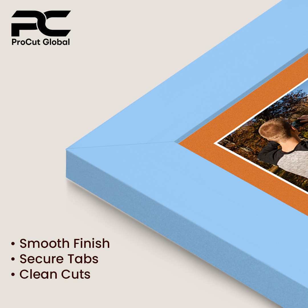 26x8" Modern Baby Blue Multi Aperture Photo Frame - Fits 6x4" (x5) Photos | Collage Frame thumbnail 7