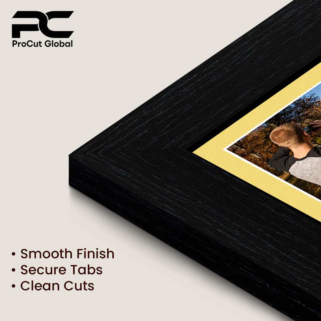 26x8" Modern Black Multi Aperture Photo Frame - Fits 6x4" (x5) Photos | Collage Frame thumbnail 7