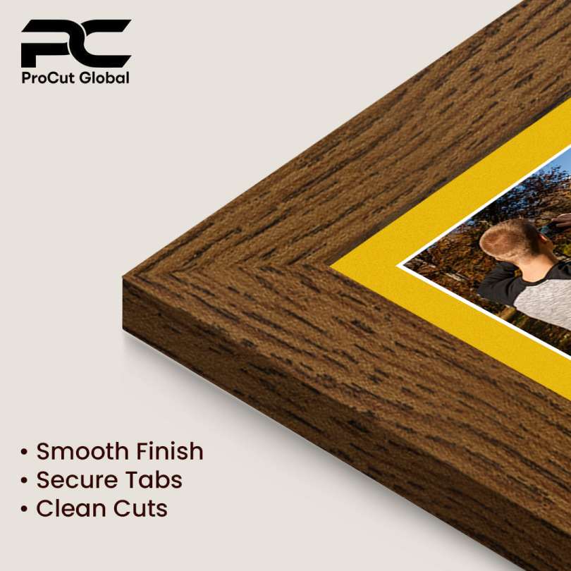 26x8" Modern Dark Oak Multi Aperture Photo Frame - Fits 6x4" (x5) Photos | Collage Frame thumbnail 7
