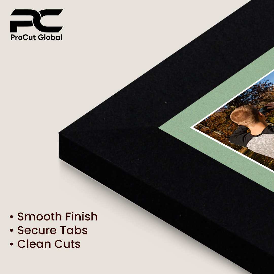 26x8" Mat Black Modern Multi Aperture Photo Frame - Fits 6x4" (x5) Photos | Collage Frame thumbnail 7