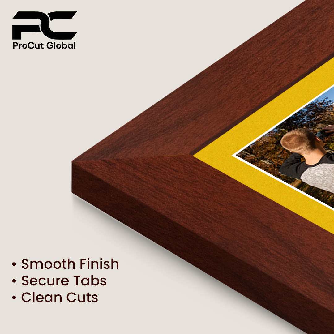 26x8" Rose Wood Modern Multi Aperture Photo Frame - Fits 6x4" (x5) Photos | Collage Frame thumbnail 7