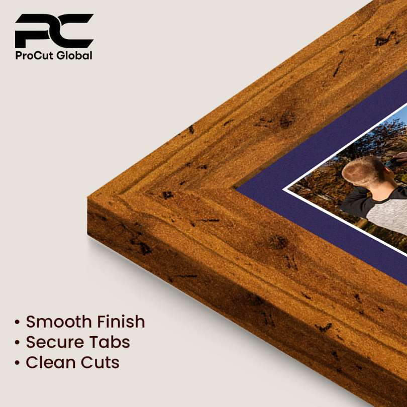 26x8" Modern Rustic Oak Multi Aperture Photo Frame - Fits 6x4" (x5) Photos | Collage Frame thumbnail 7