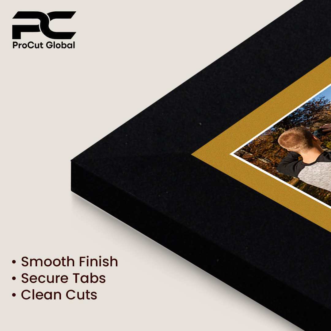 40x20cm Modern Mat Black Multi Aperture Photo Frame - Fits 6x4" (x3) Photos | Collage Frame thumbnail 7