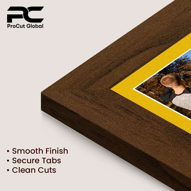 40x20cm Modern Walnut Multi Aperture Photo Frame - Fits 6x4" (x3) Photos | Collage Frame thumbnail 7