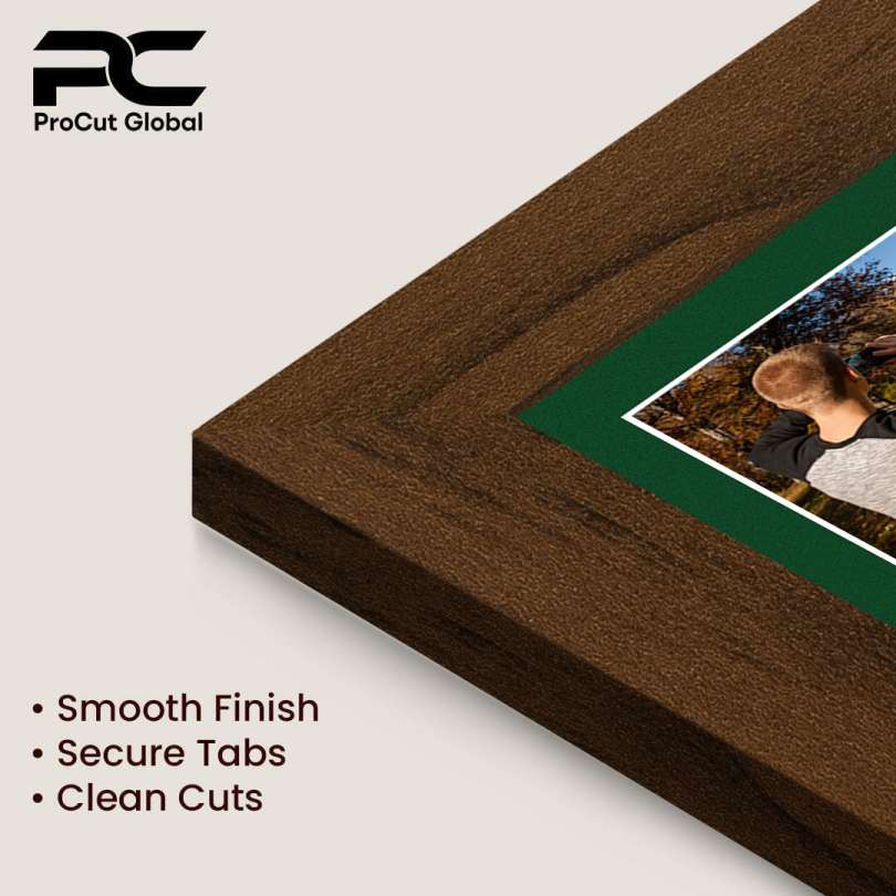 40x20cm Walnut Modern Multi Aperture Photo Frame - Fits 6x4" (x3) Photos | Collage Frame thumbnail 7
