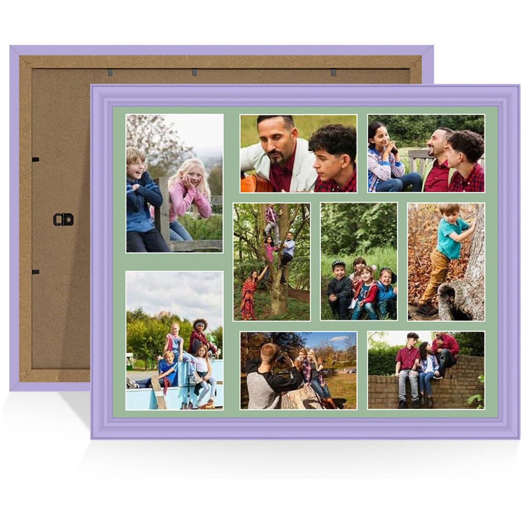 20x16" Purple Classic Multi Aperture Photo Frame - Fits 7x5" (x2) & 6x4" (x7) Photos | Collage Frame