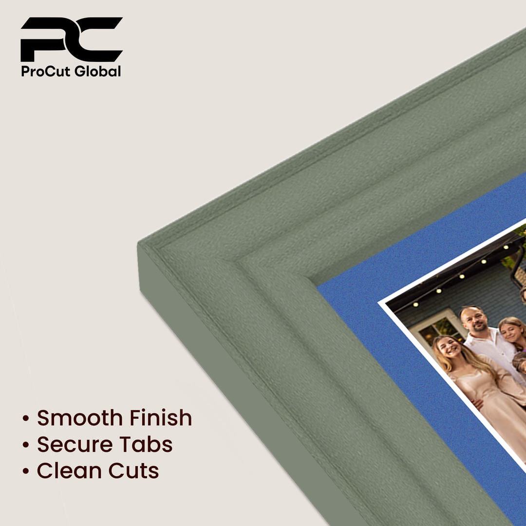 20x16" Green Classic Multi Aperture Photo Frame Holds 7x5" (x2) & 6x4" (x7) Photos With Pacific Blue Mount | Modern Collage Frame thumbnail 7