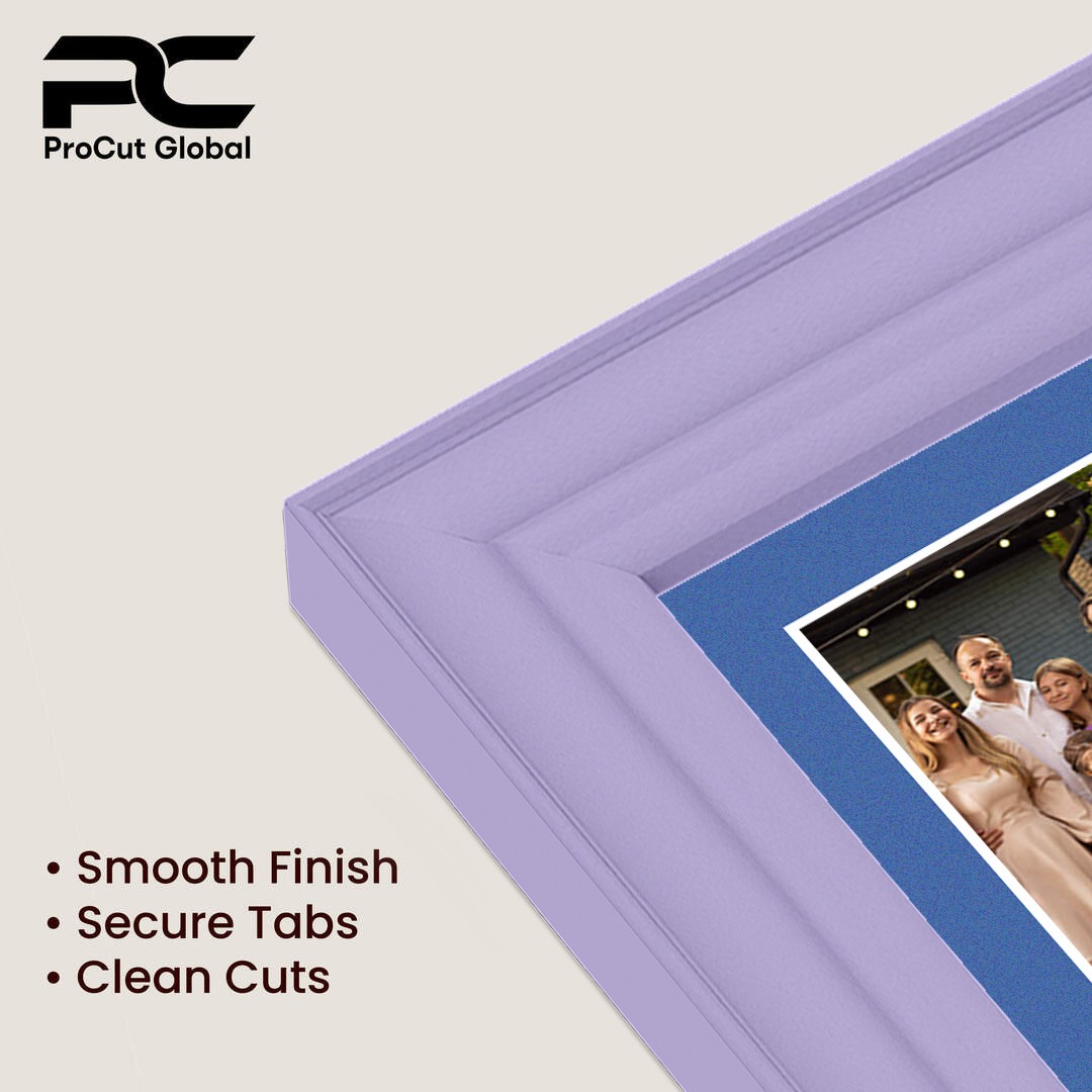 20x16" Purple Classic Multi Aperture Photo Frame Holds 7x5" (x2) & 6x4" (x7) Photos With Pacific Blue Mount | Modern Collage Frame thumbnail 7