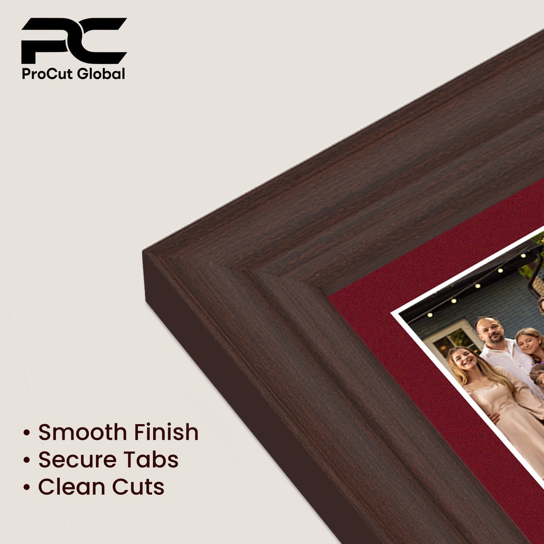 20x16" Rose Wood Classic Multi Aperture Photo Frame - Fits 7x5" (x2) & 6x4" (x7) Photos | Collage Frame thumbnail 7