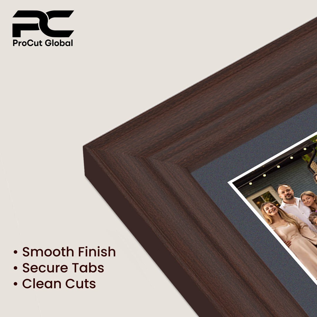 20x16" Classic Rose Wood Multi Aperture Photo Frame - Fits 7x5" (x2) & 6x4" (x7) Photos | Collage Frame thumbnail 7