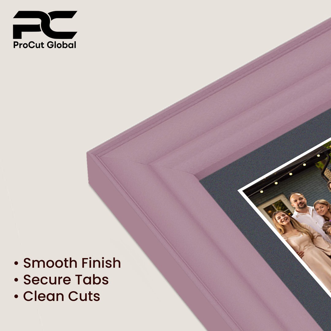 80x70cm Pastel Pink Classic Multi Aperture Photo Frame Holds 6x4" (x18) & 4x4" (x2) Photos With Charcoal Grey Mount | Modern Collage Frame thumbnail 7