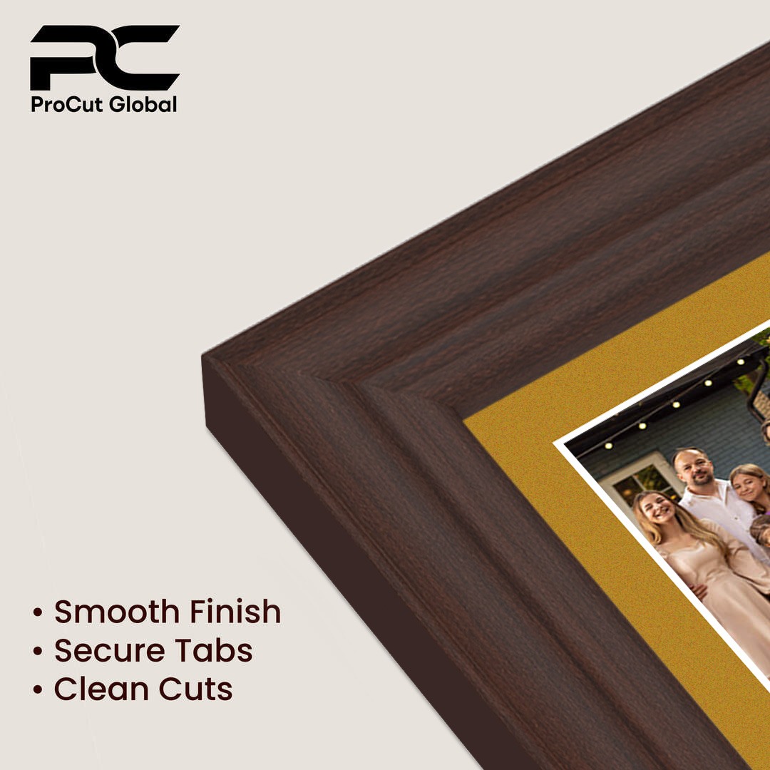 80x70cm Rose Wood Classic Multi Aperture Photo Frame Holds 6x4" (x18) & 4x4" (x2) Photos With Antique Gold Mount | Modern Collage Frame thumbnail 7
