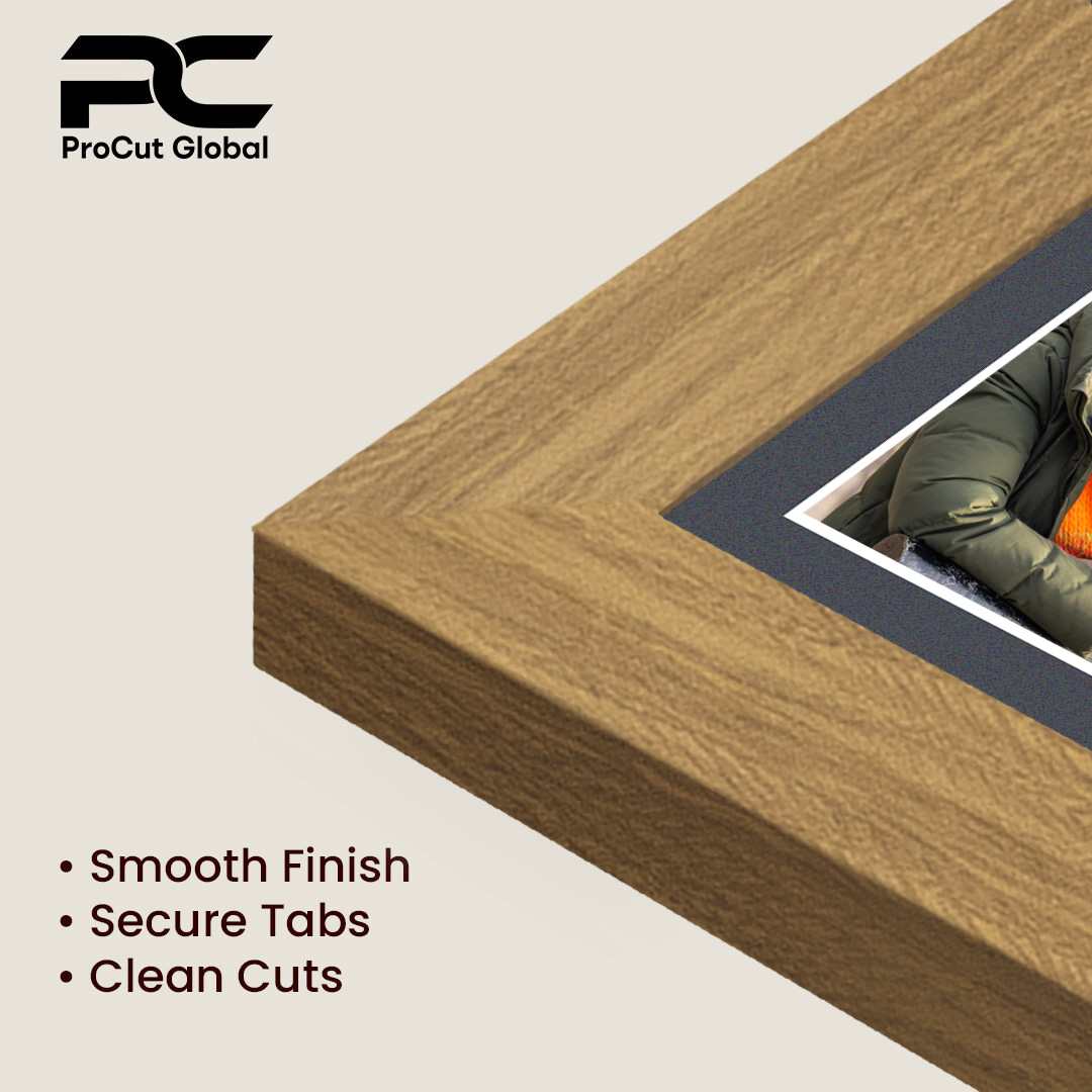 20x16" Sleek Oak Multi Aperture Photo Frame - Fits 7x5" (x2) & 6x4" (x7) Photos | Collage Frame thumbnail 7