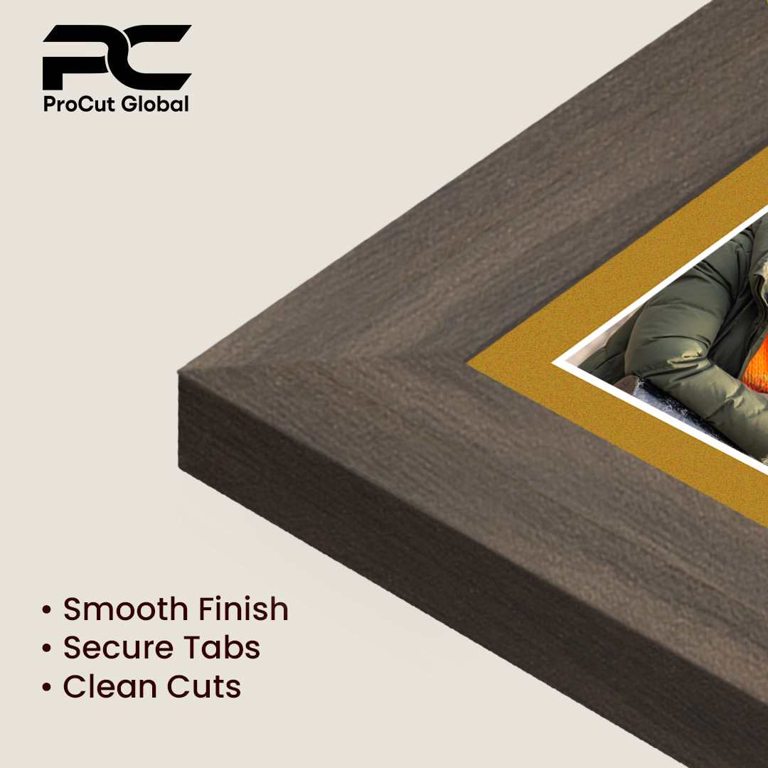 20x16" Walnut Sleek Multi Aperture Photo Frame - Fits 7x5" (x2) & 6x4" (x7) Photos | Collage Frame thumbnail 7