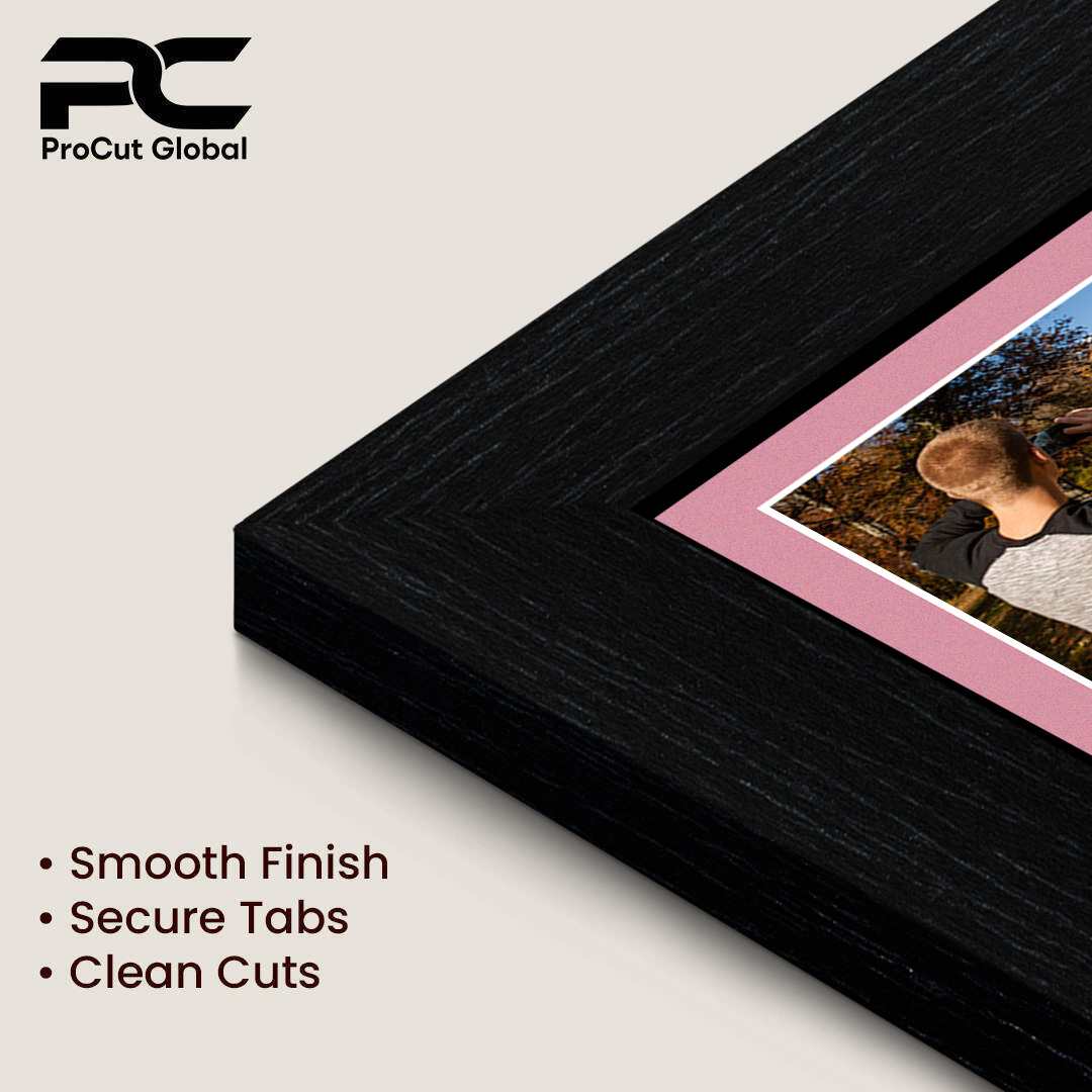 20x16" Modern Black Multi Aperture Photo Frame - Fits 7x5" (x2) & 6x4" (x7) Photos | Collage Frame thumbnail 7
