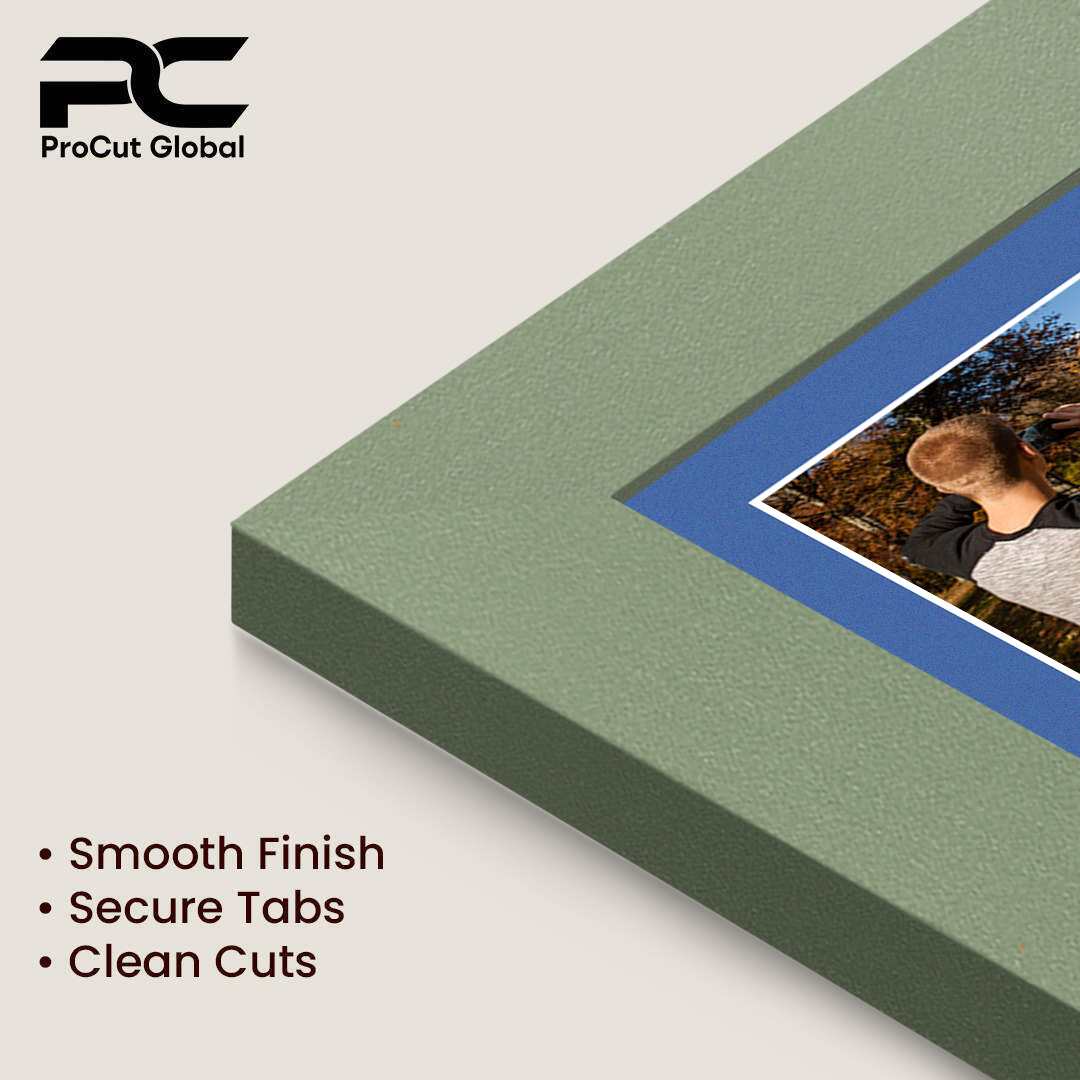 20x16" Modern Green Multi Aperture Photo Frame - Fits 7x5" (x2) & 6x4" (x7) Photos | Collage Frame thumbnail 7