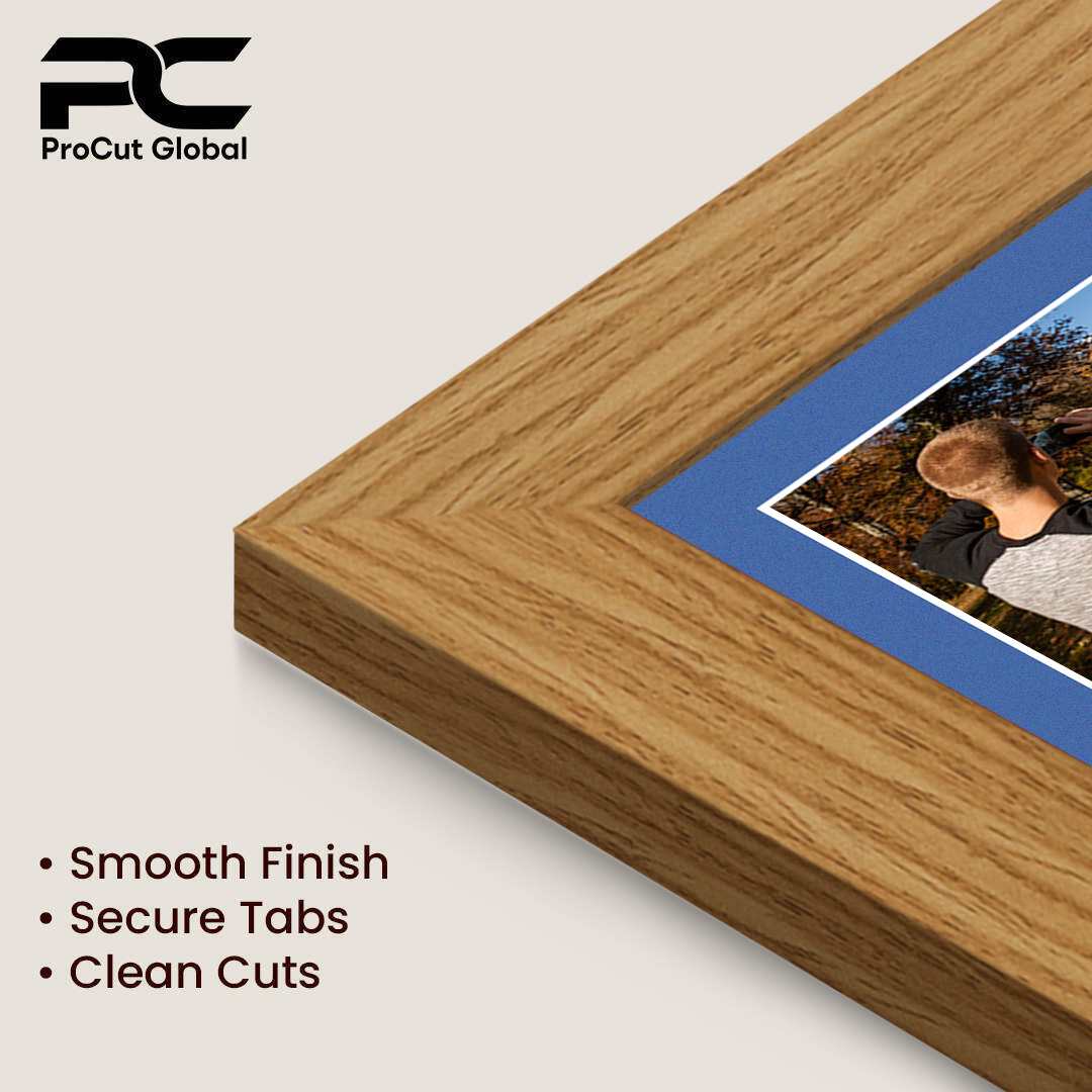 20x16" Modern Light Oak Multi Aperture Photo Frame - Fits 7x5" (x2) & 6x4" (x7) Photos | Collage Frame thumbnail 7
