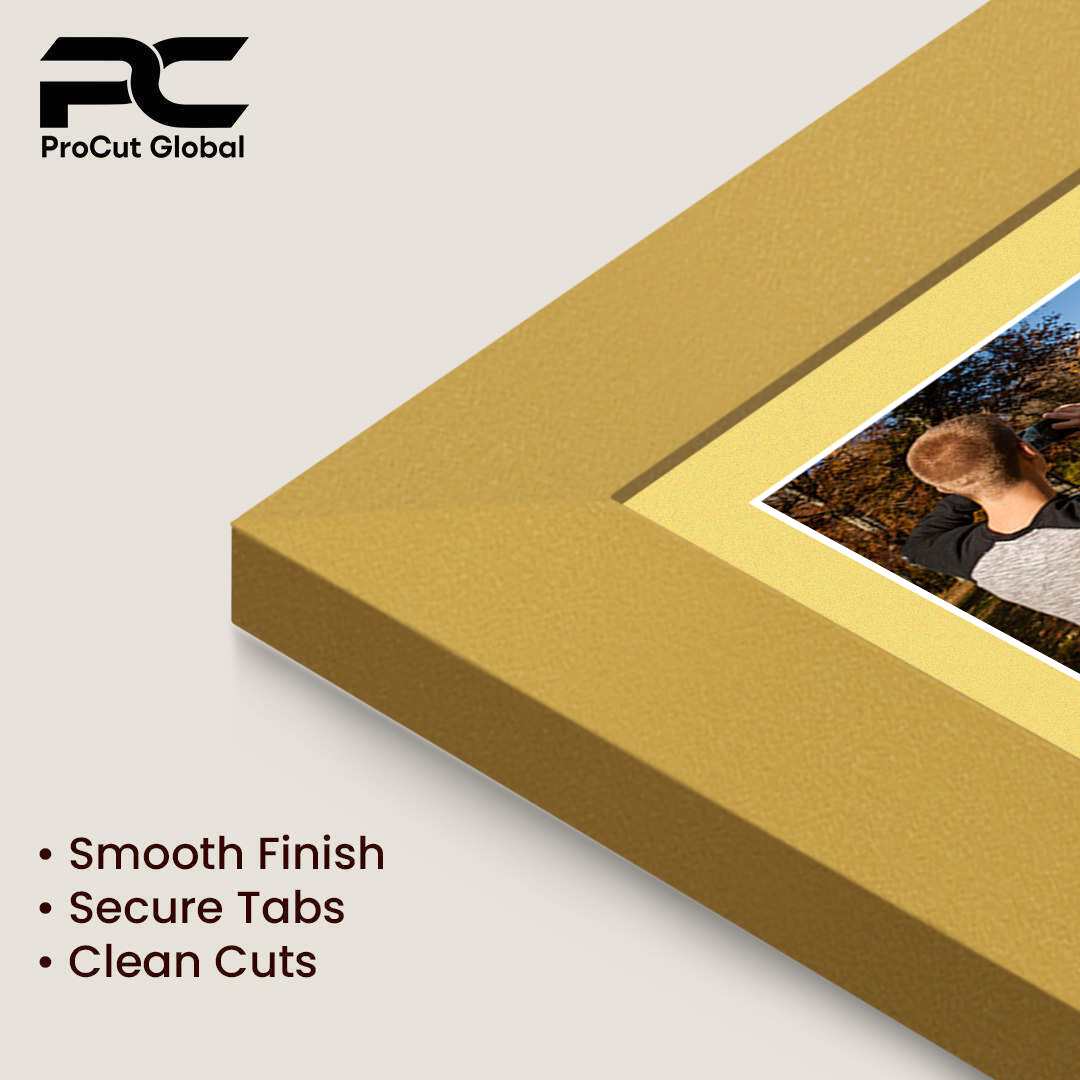 20x16" Mustard Yellow Modern Multi Aperture Photo Frame - Fits 7x5" (x2) & 6x4" (x7) Photos | Collage Frame thumbnail 7