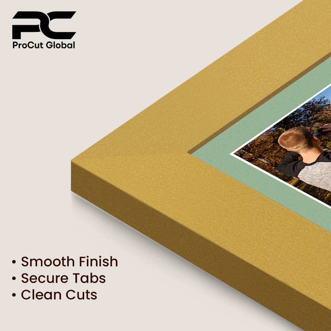 20x16" Modern Mustard Yellow Multi Aperture Photo Frame - Fits 7x5" (x2) & 6x4" (x7) Photos | Collage Frame thumbnail 7