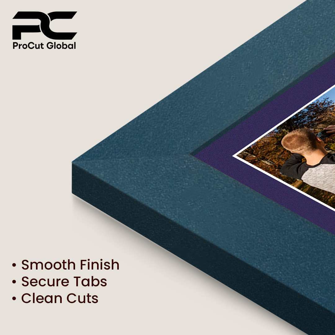 20x16" Modern Navy Blue Multi Aperture Photo Frame - Fits 7x5" (x2) & 6x4" (x7) Photos | Collage Frame thumbnail 7