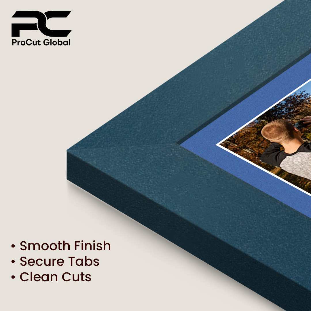 20x16" Modern Navy Blue Multi Aperture Photo Frame - Fits 7x5" (x2) & 6x4" (x7) Photos | Collage Frame thumbnail 7