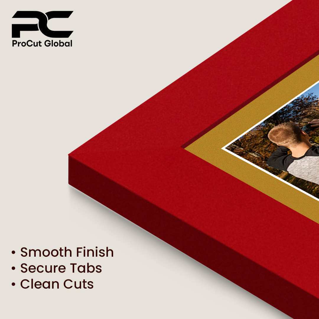 20x16" Modern Red Multi Aperture Photo Frame - Fits 7x5" (x2) & 6x4" (x7) Photos | Collage Frame thumbnail 7