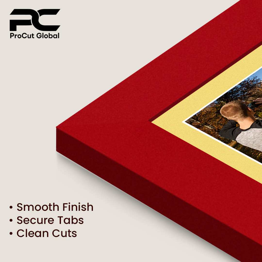 20x16" Modern Red Multi Aperture Photo Frame - Fits 7x5" (x2) & 6x4" (x7) Photos | Collage Frame thumbnail 7