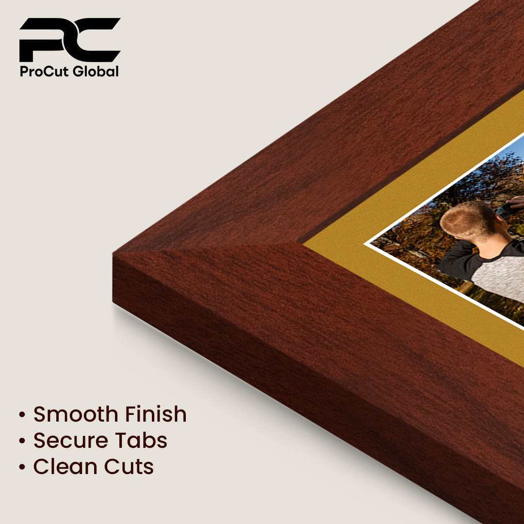 20x16" Modern Rose Wood Multi Aperture Photo Frame - Fits 7x5" (x2) & 6x4" (x7) Photos | Collage Frame thumbnail 7