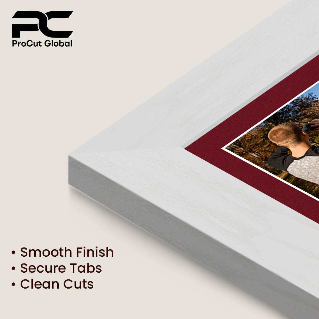 20x16" Ash White Modern Multi Aperture Photo Frame - Fits 7x5" (x2) & 6x4" (x7) Photos | Collage Frame thumbnail 7