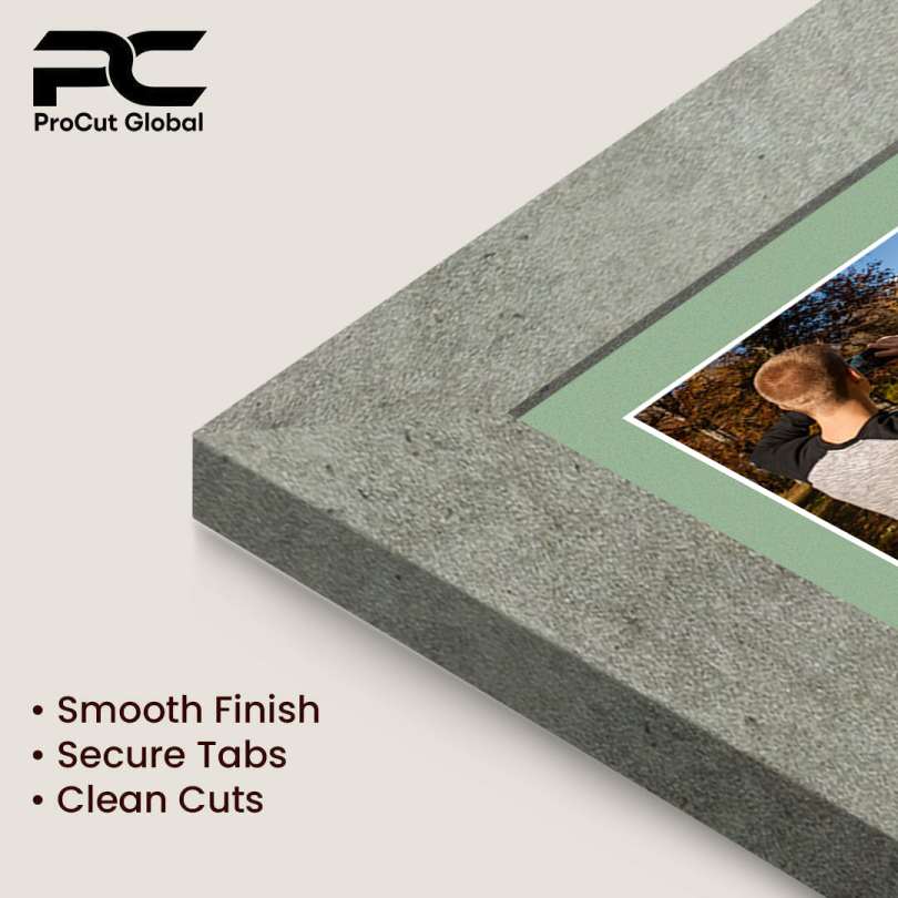 80x70cm Modern Grey Marble Multi Aperture Photo Frame - Fits 6x4" (x18) & 4x4" (x2) Photos | Collage Frame thumbnail 7