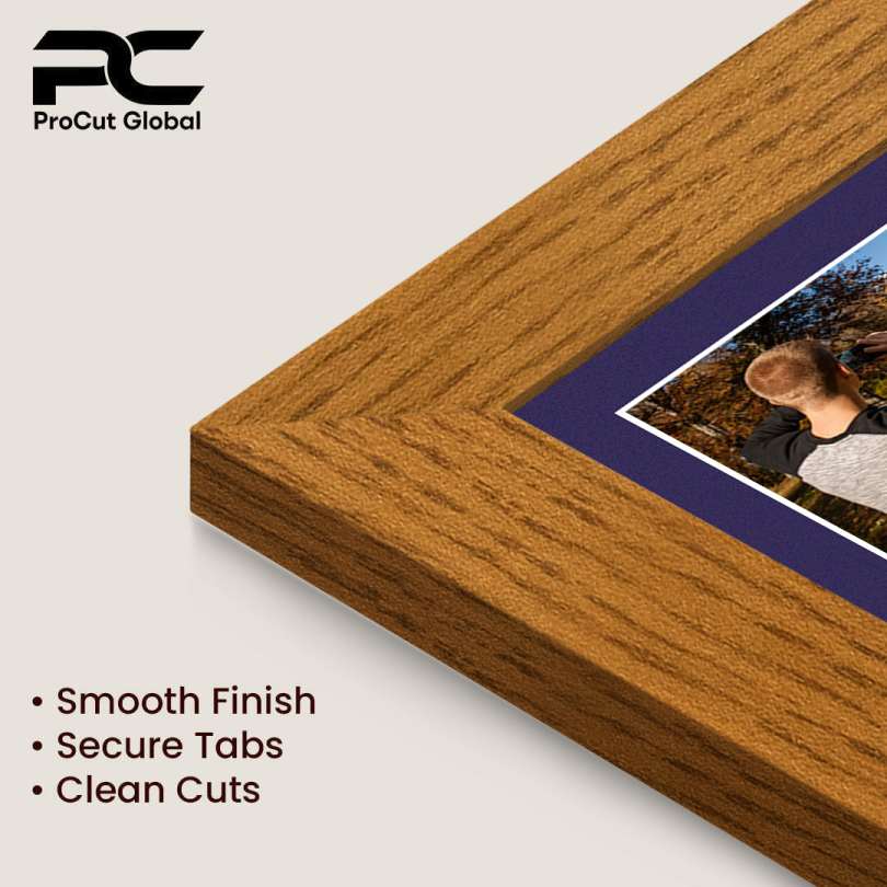 80x70cm Modern Oak Multi Aperture Photo Frame - Fits 6x4" (x18) & 4x4" (x2) Photos | Collage Frame thumbnail 7