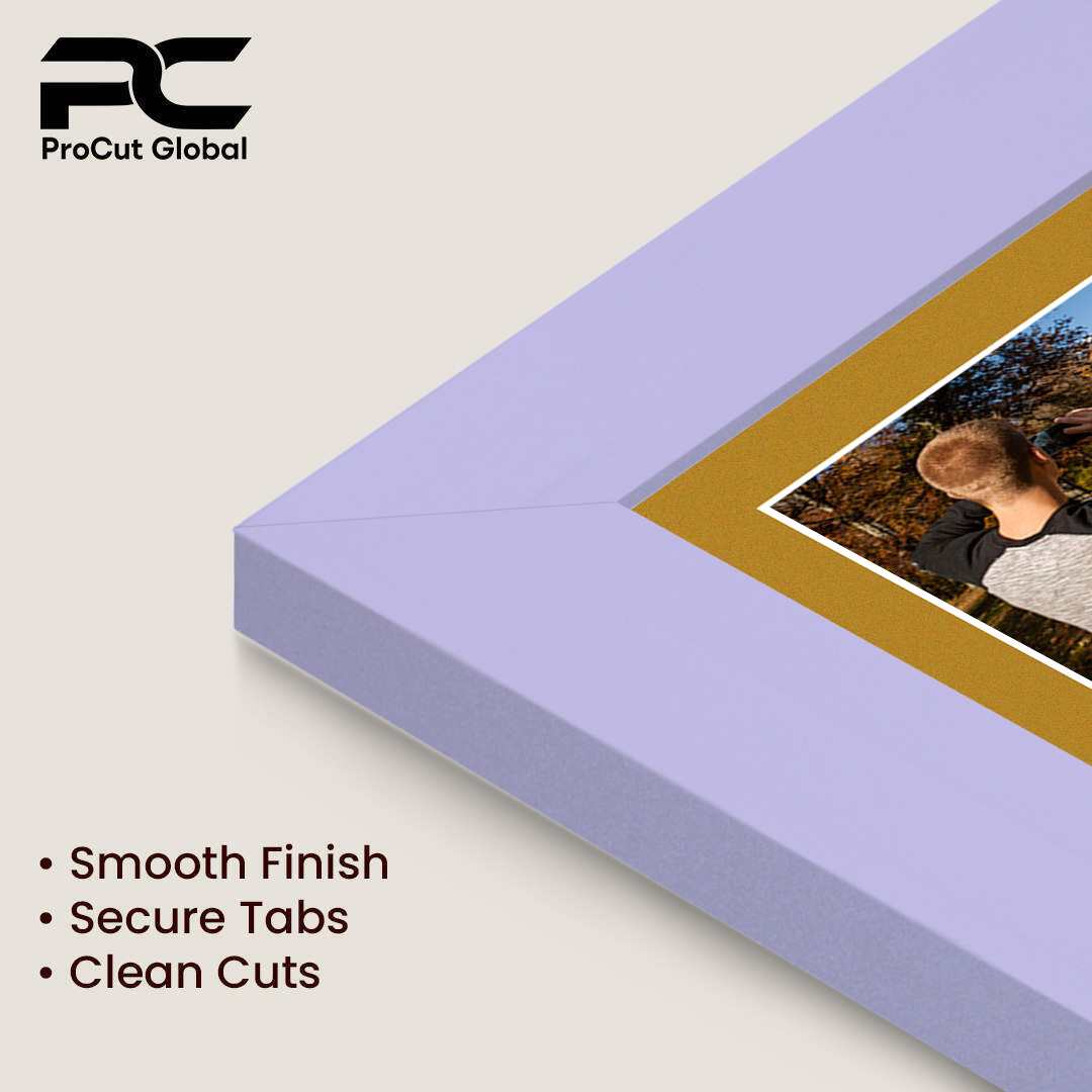 80x70cm Purple Modern Multi Aperture Photo Frame Holds 6x4" (x18) & 4x4" (x2) Photos With Antique Gold Mount | Modern Collage Frame thumbnail 7