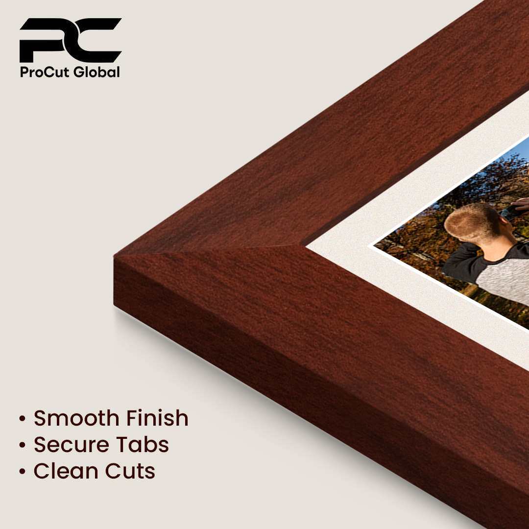 80x70cm Modern Rose Wood Multi Aperture Photo Frame - Fits 6x4" (x18) & 4x4" (x2) Photos | Collage Frame thumbnail 7