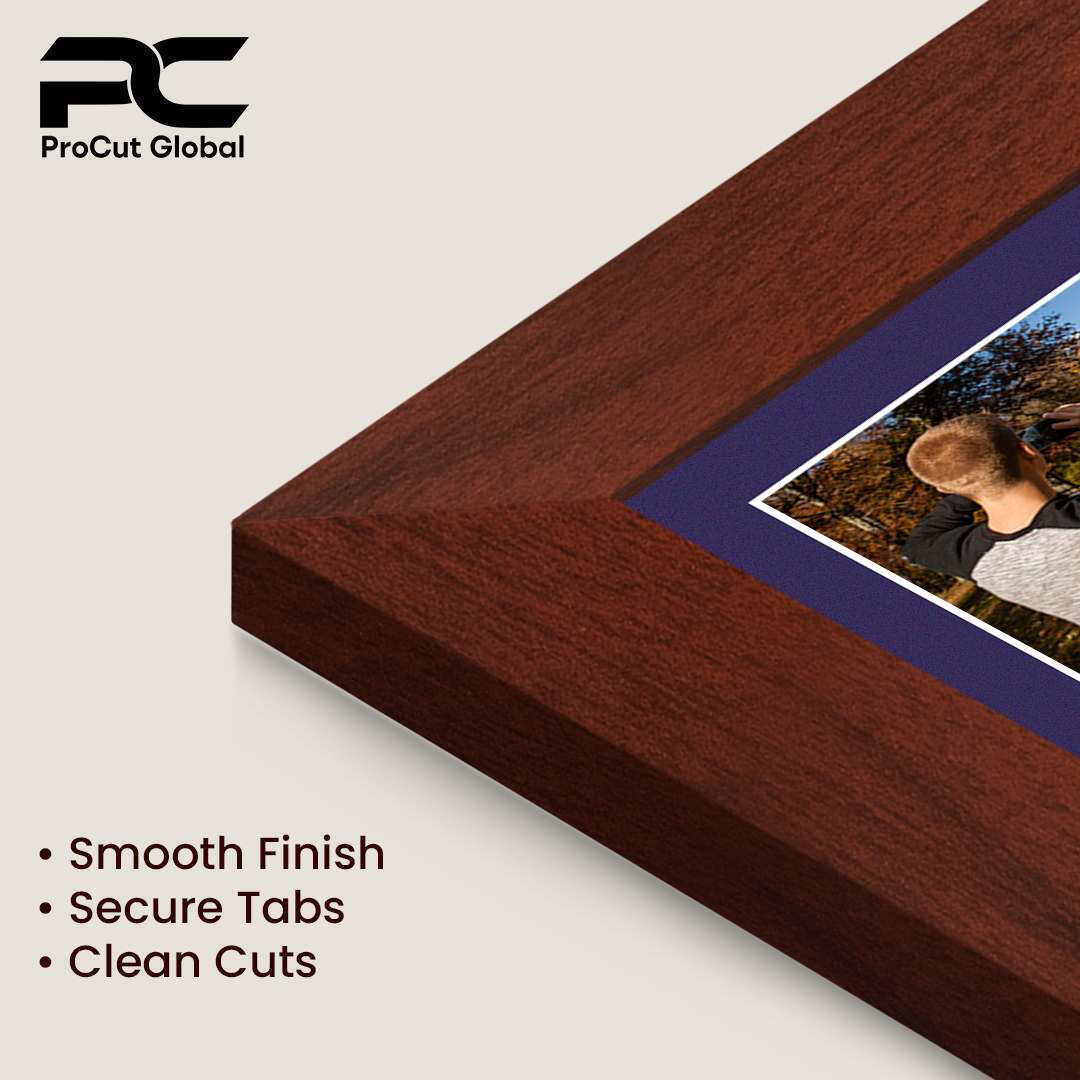 80x70cm Rose Wood Modern Multi Aperture Photo Frame - Fits 6x4" (x18) & 4x4" (x2) Photos | Collage Frame thumbnail 7