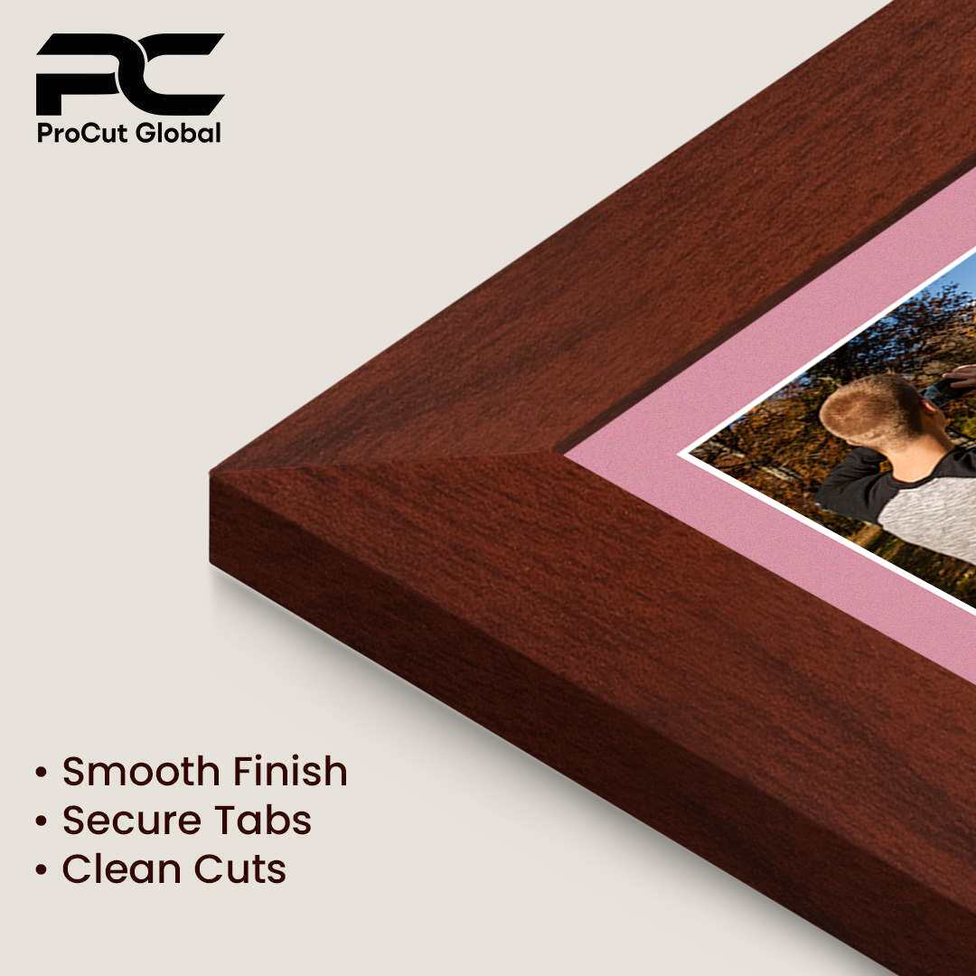 80x70cm Modern Rose Wood Multi Aperture Photo Frame - Fits 6x4" (x18) & 4x4" (x2) Photos | Collage Frame thumbnail 7