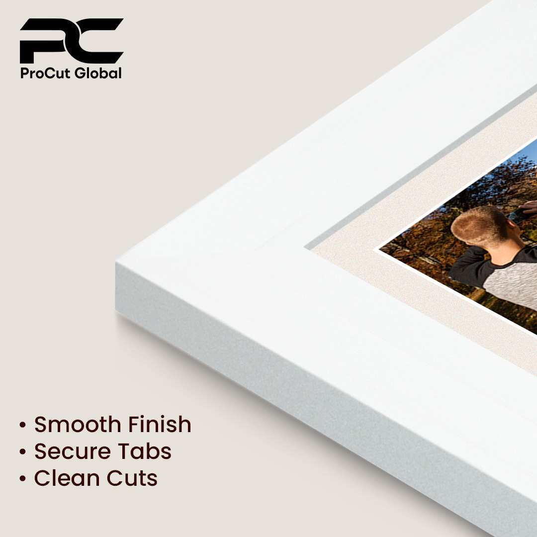80x70cm White Modern Multi Aperture Photo Frame Holds 6x4" (x18) & 4x4" (x2) Photos With Antique White Mount | Modern Collage Frame thumbnail 7