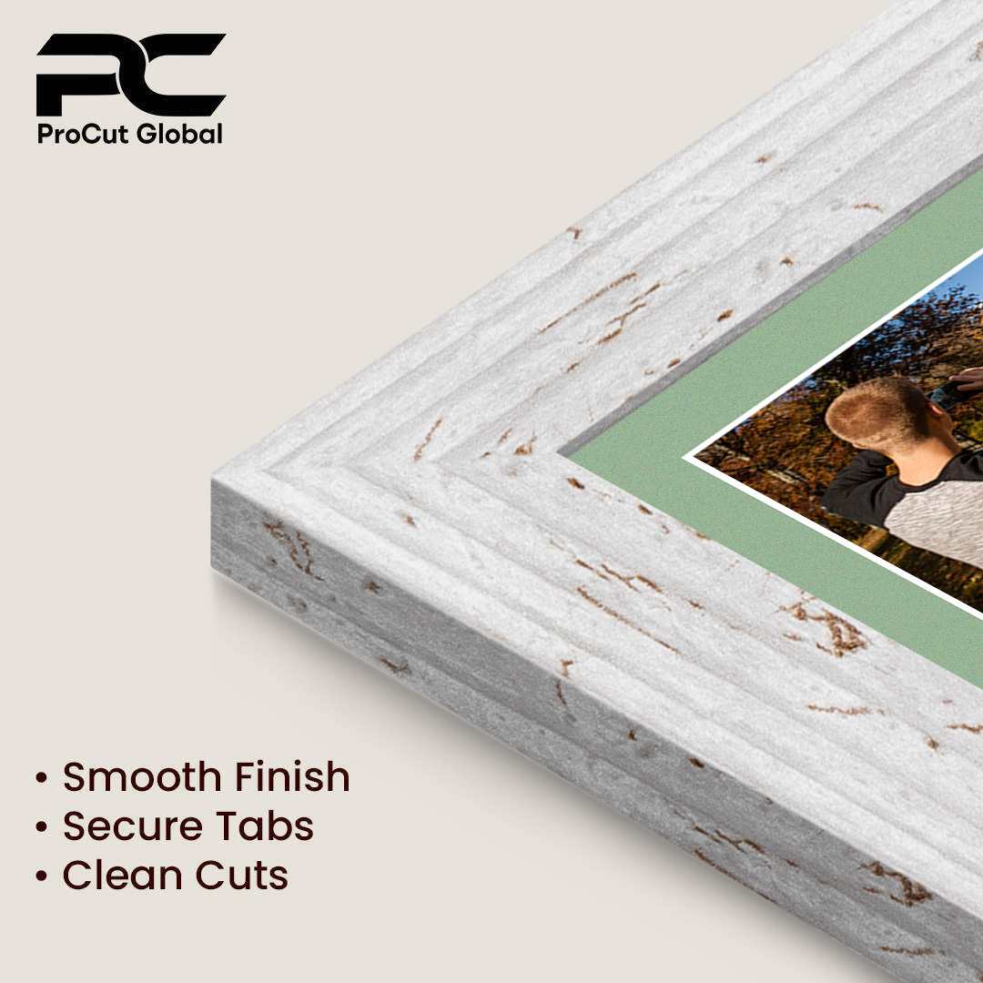 80x70cm White Rustic Modern Multi Aperture Photo Frame - Fits 6x4" (x18) & 4x4" (x2) Photos | Collage Frame thumbnail 7