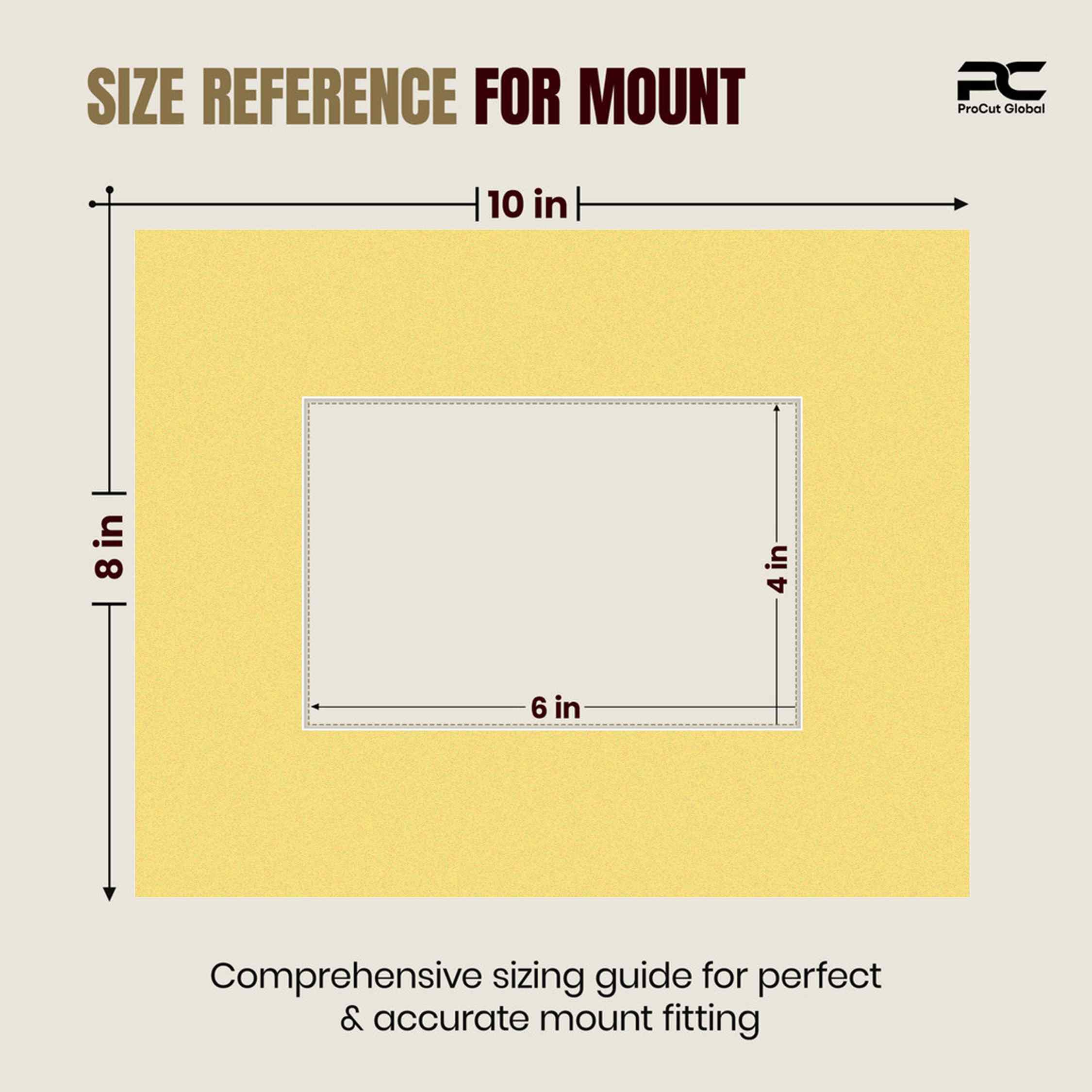 Primrose 10x8" Picture Mount With 6x4" Aperture | Acid-Free Mat Board For Picture Frames thumbnail 2