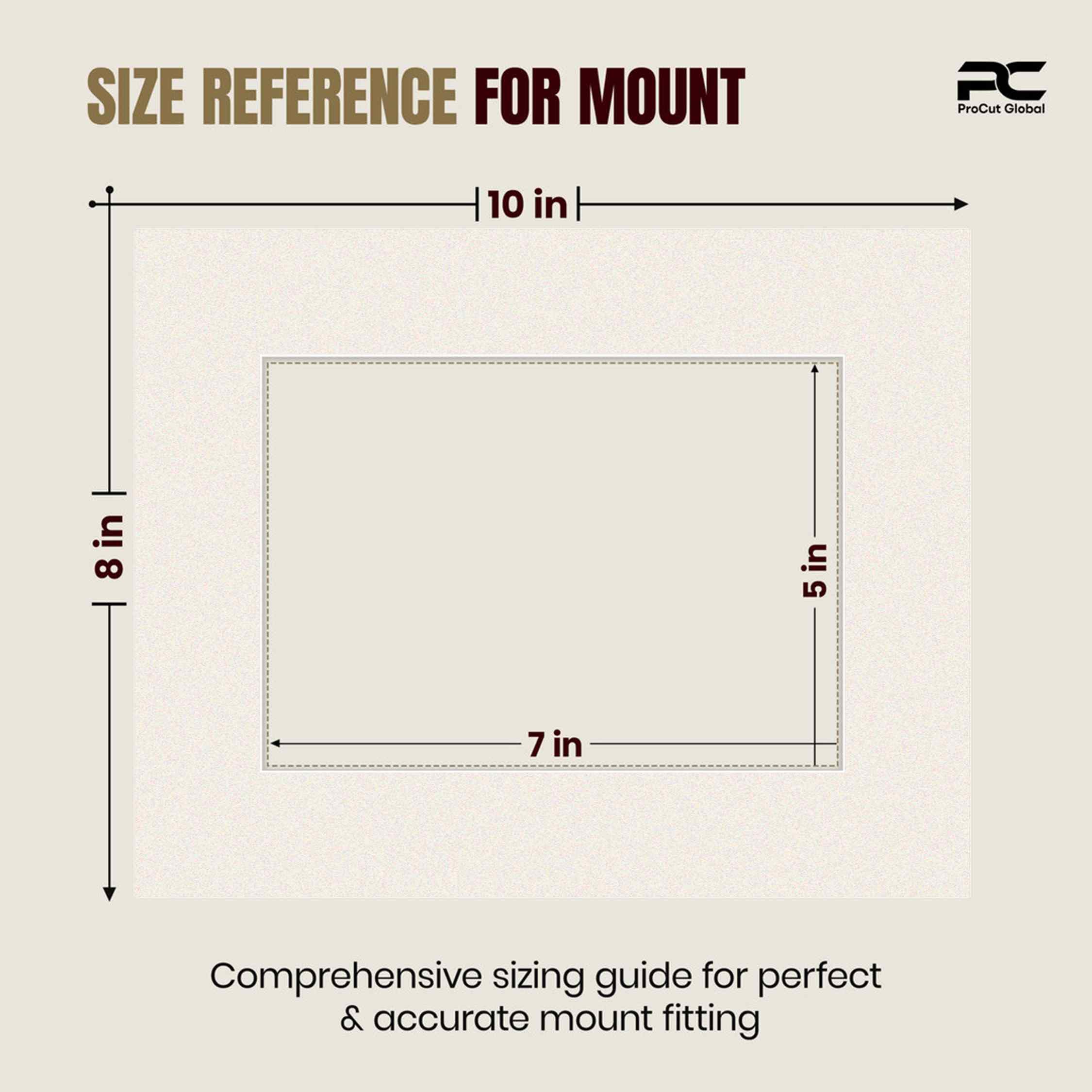 Antique White 10x8" Picture Mount With 7x5" Aperture | Acid-Free Mat Board For Picture Frames thumbnail 2